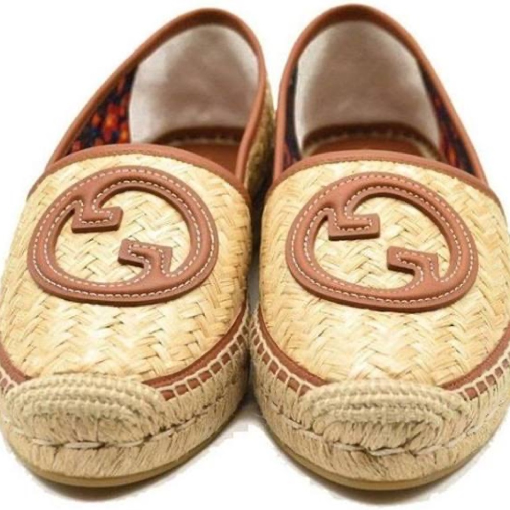 Gucci Adela GG Raffia Espadrilles - EU36